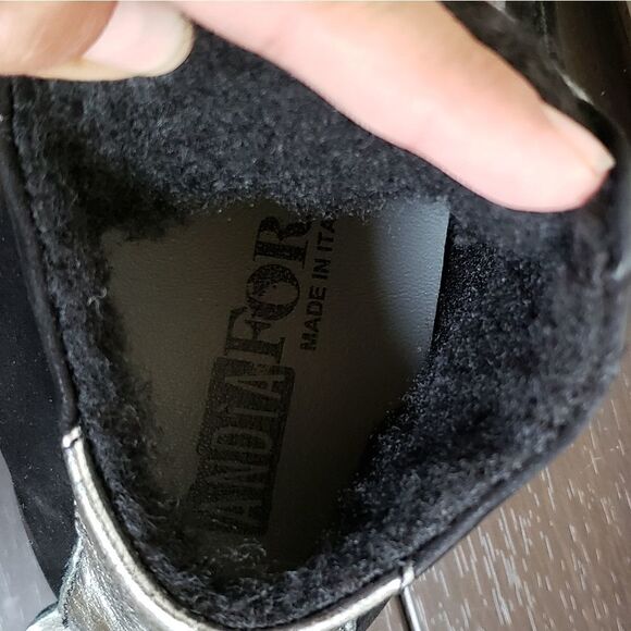 Andia Fora raset suede lace up black sneaker 38/7.5 - Picture 3 of 10